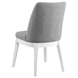 Carissa Upholstered Dining Side Chair Light Grey (Set of 2)