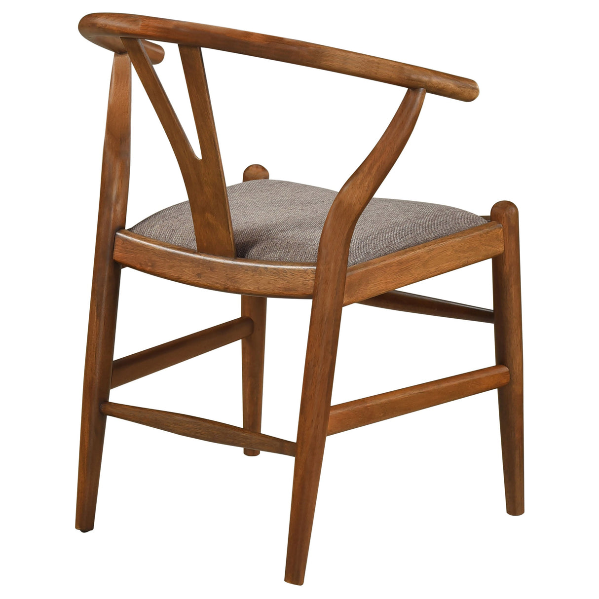 Dinah Danish Y-Shaped Back Wishbone Dining Side Chair Walnut and Brown (Set of 2)