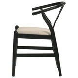 Dinah Wood Wishbone Dining Side Chair Black (Set of 2)