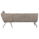 Dodson Fabric Upholstered L-Shaped Nook Dining Bench Taupe