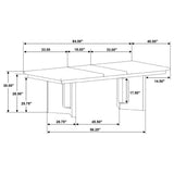 Hathaway 84-inch Extension Leaf Dining Table Acacia Brown