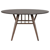 Everton 5-piece Round 53-inch Dining Table Set Dark Walnut