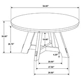 Danvers Round 54-inch Wood Dining Table Brown Oak