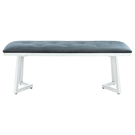 Beaufort Upholstered Tufted Bench Dark Grey