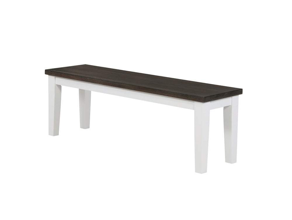 Kingman Rectangular Bench Espresso and White