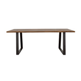 Ditman Live Edge Dining Table Grey Sheesham and Black