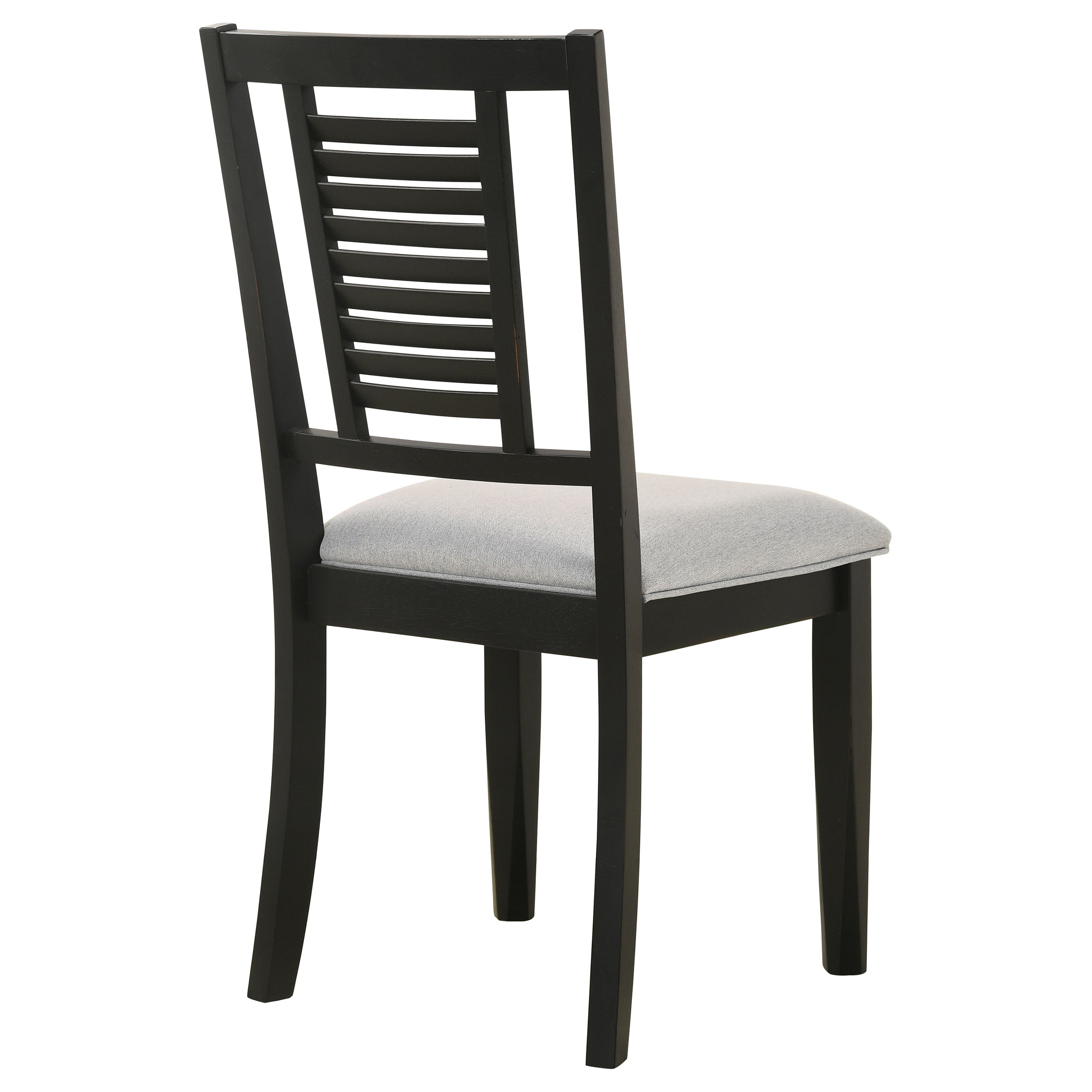 Appleton Ladder Back Dining Side Chair Black Washed and Light Grey (Set of 2)