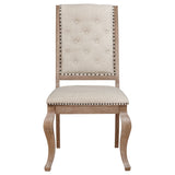 Brockway Tufted Side Chairs Cream and Barley Brown (Set of 2)