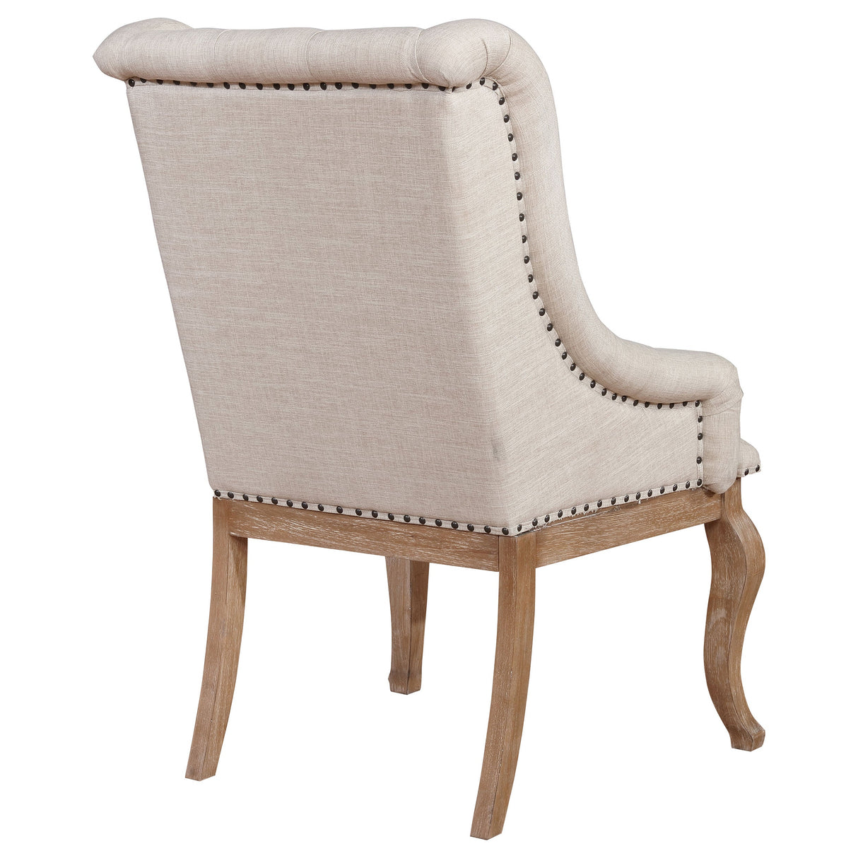 Brockway Tufted Arm Chairs Cream and Barley Brown (Set of 2)