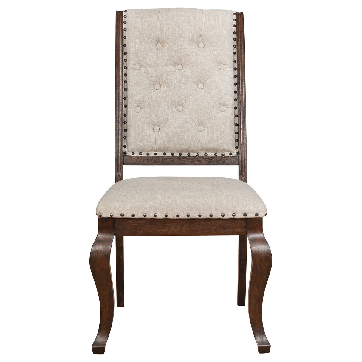 Brockway Tufted Dining Chairs Cream and Antique Java (Set of 2)