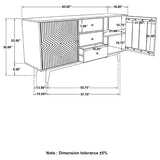 Partridge Rectangular 2-door Server Natural Sheesham and Black