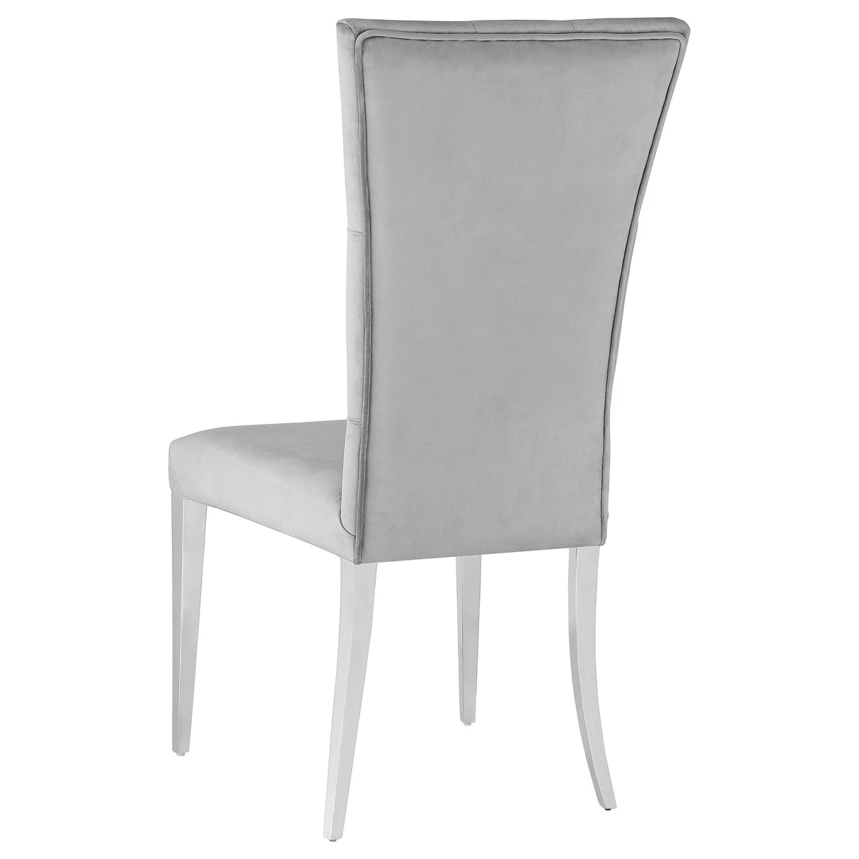 Kerwin Tufted Upholstered Side Chair (Set of 2) White and Chrome