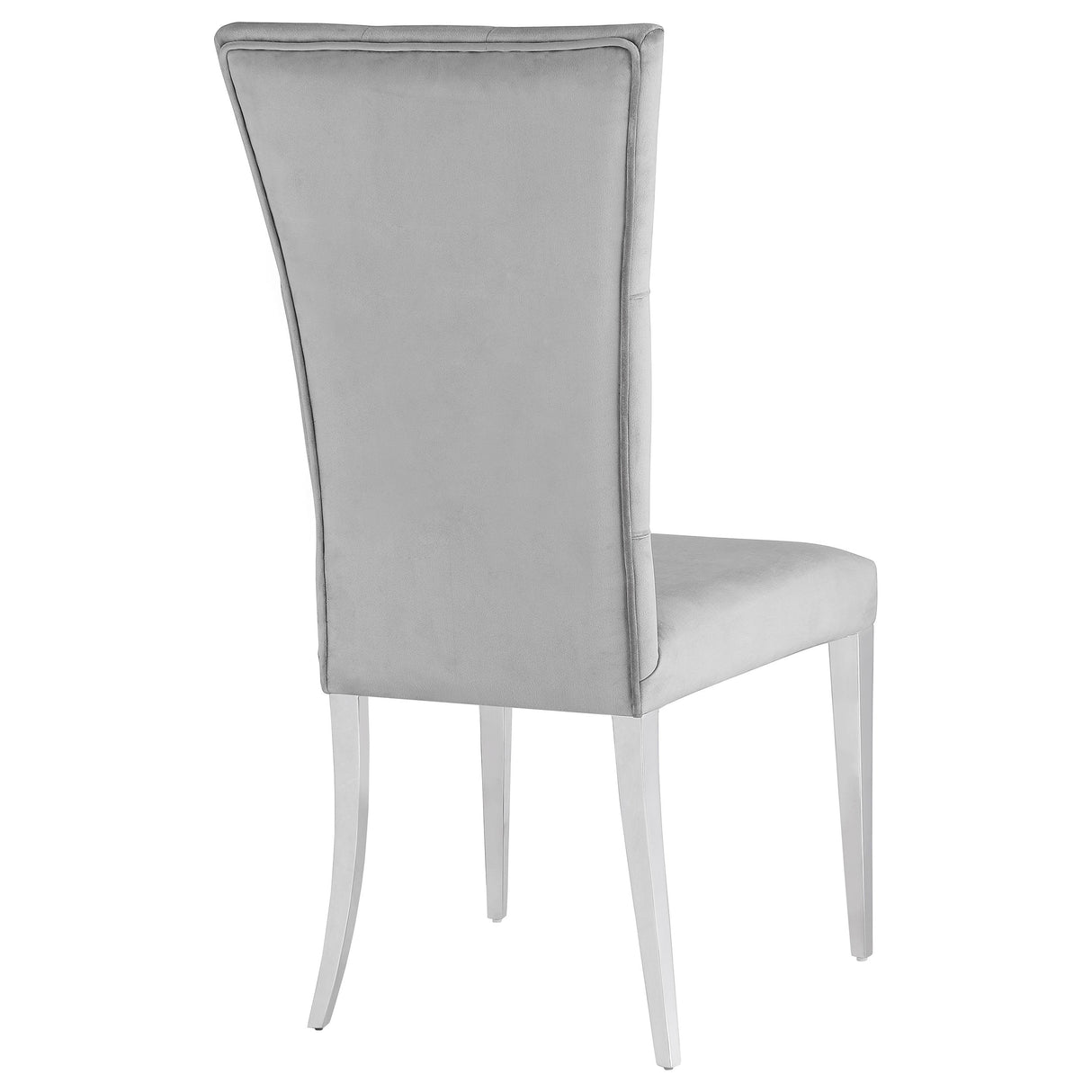 Kerwin Tufted Upholstered Side Chair (Set of 2) White and Chrome