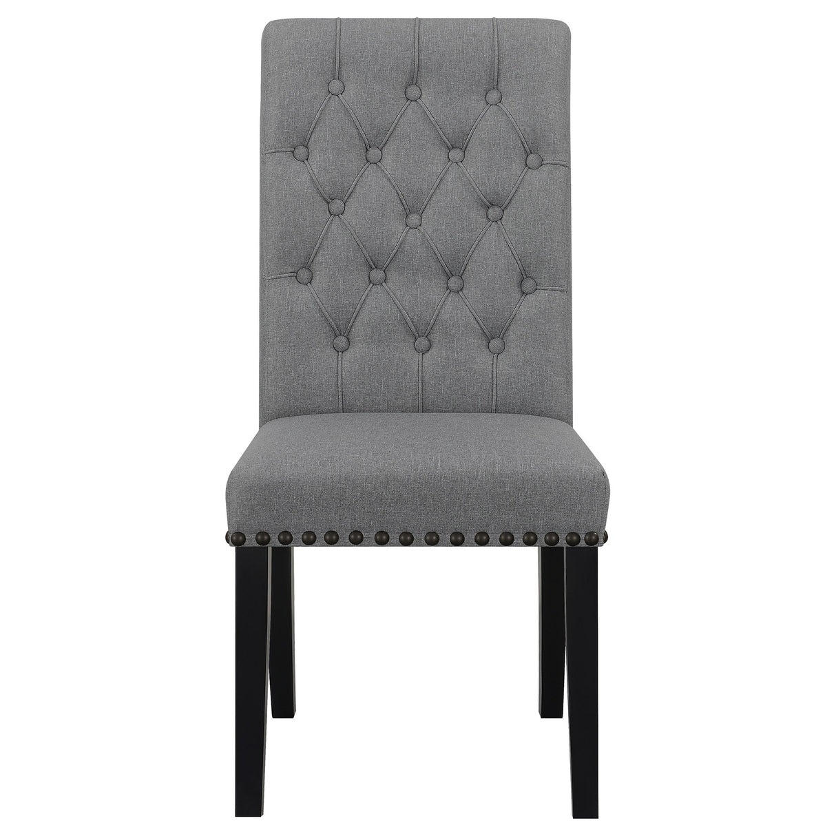 Alana Upholstered Tufted Side Chairs with Nailhead Trim (Set of 2)