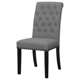 Alana Upholstered Tufted Side Chairs with Nailhead Trim (Set of 2)