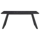 Smith  Rectangular Ceramic Top Dining Table Set Black