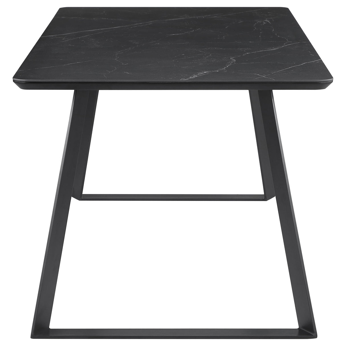 Smith  Rectangular Ceramic Top Dining Table Set Black