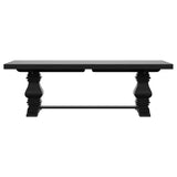 Florence 126-inch Extension Dining Table Distressed Black