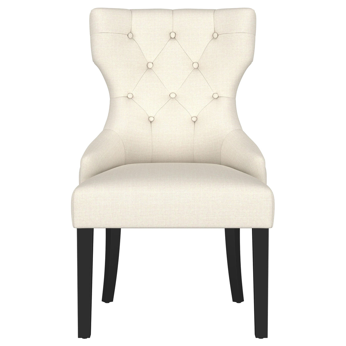 Baney Fabric Upholstered Dining Side Chair Beige and Black