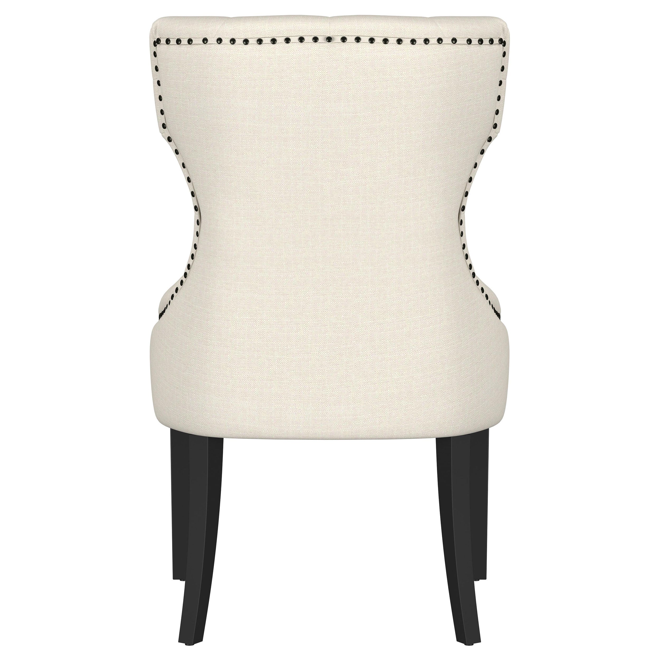 Baney Fabric Upholstered Dining Side Chair Beige and Black