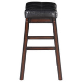 Donald Upholstered Bar Stools Black and Cappuccino (Set of 2)