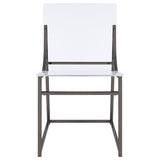 Adino Acrylic Dining Side Chair Clear and Black Nickel (Set of 2)