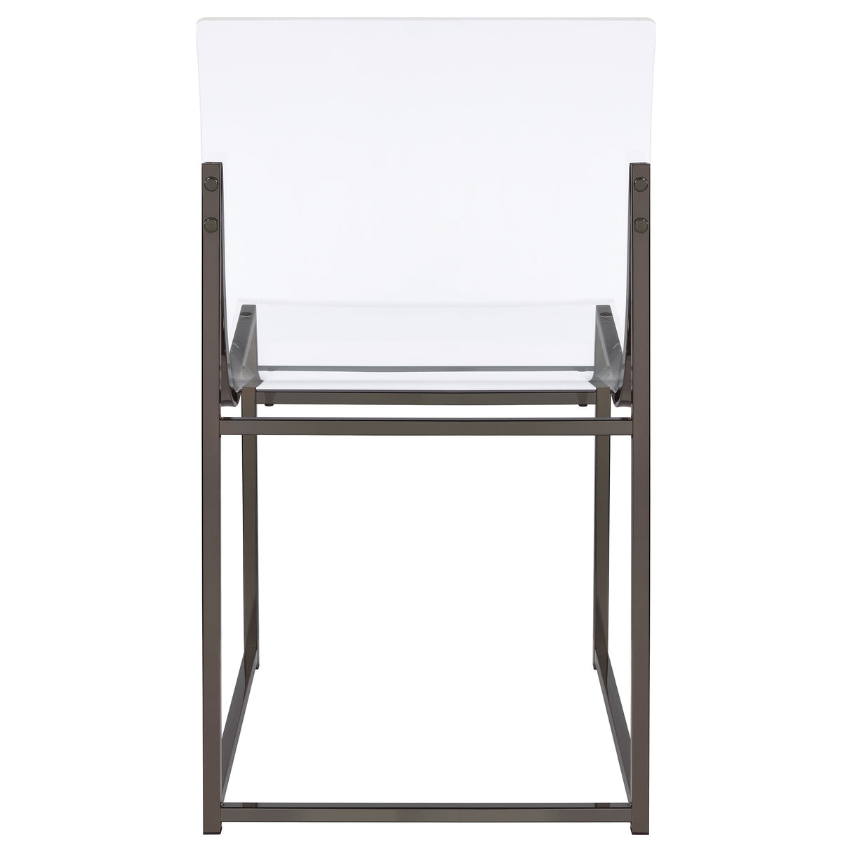 Adino Acrylic Dining Side Chair Clear and Black Nickel (Set of 2)