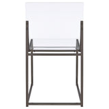 Adino Acrylic Dining Side Chair Clear and Black Nickel (Set of 2)