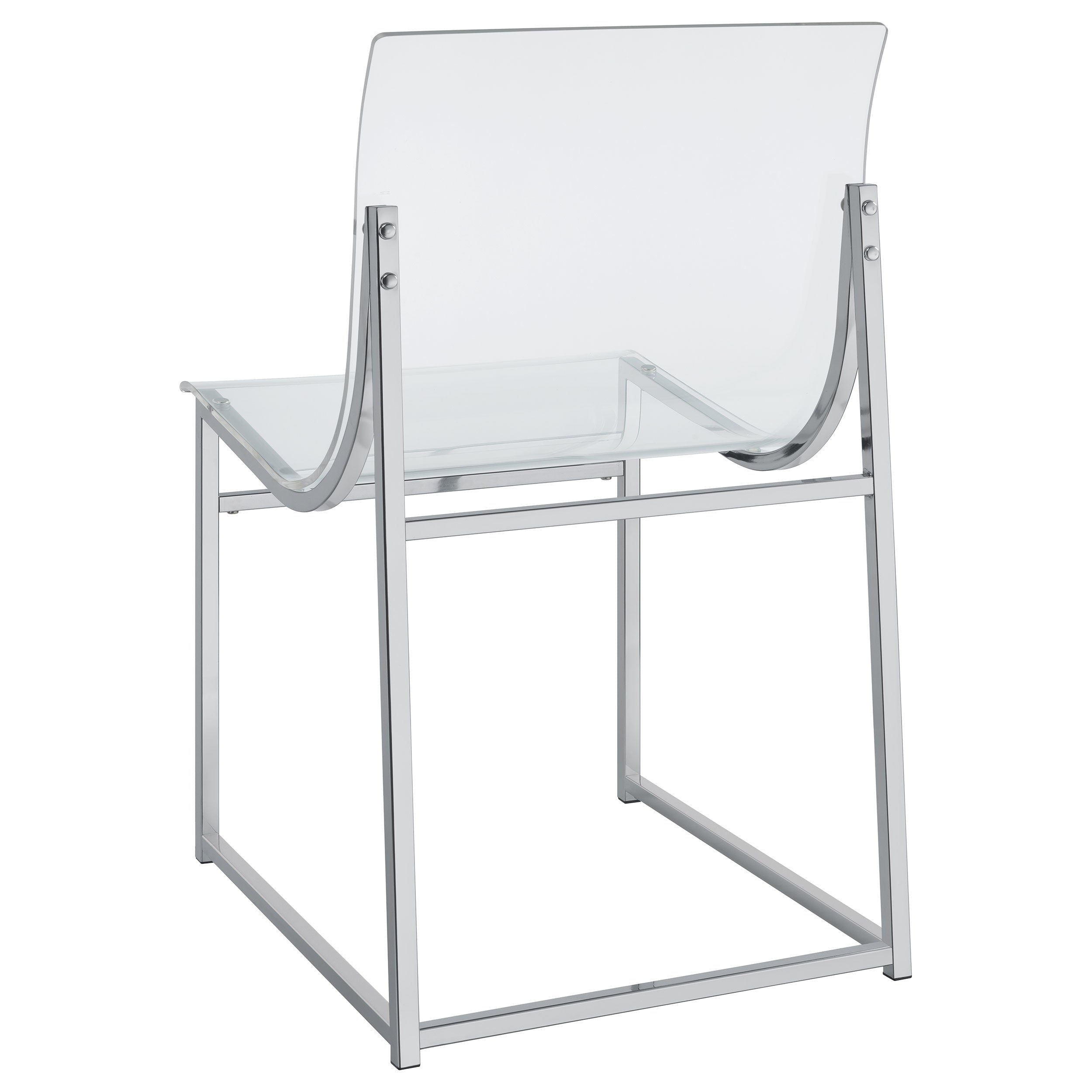 Adino Acrylic Dining Side Chair Clear and Black Nickel (Set of 2)