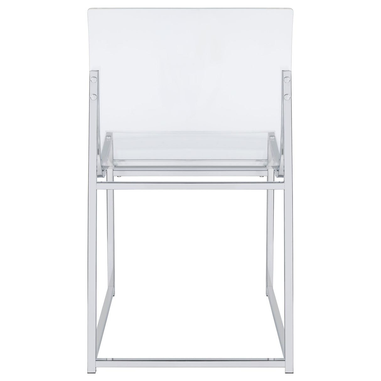 Adino Acrylic Dining Side Chair Clear and Black Nickel (Set of 2)