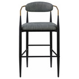 Tina Fabric Upholstered Bar Chair Dark Grey (Set of 2)