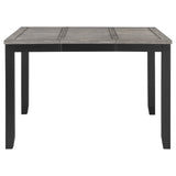 Elodie Counter Height Dining Table with Extension Leaf Grey and Black