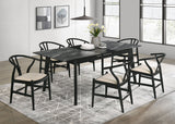 Crestmont  Extension Leaf Dining Table Set Black