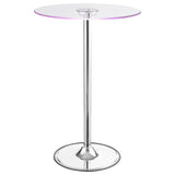 Thea LED Bar Table Chrome and Clear