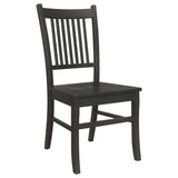 Marbrisa Slat Back Dining Side Chair Matte Black (Set of 2)