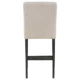 Alba Boucle Upholstered Counter Height Dining Chair White and Charcoal Grey (Set of 2)