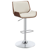 Folsom Upholstered Adjustable Bar Stool Black and Chrome