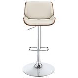 Folsom Upholstered Adjustable Bar Stool Black and Chrome