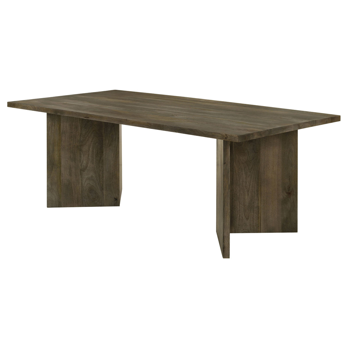 Tyler Rectangular Double V-Leg Dining Table Mango Brown