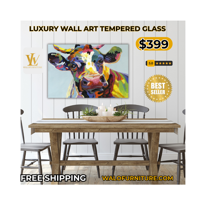SF1386 Temp Glass w/Foil – Abstract Cow