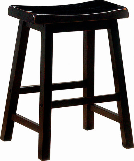 Durant Wooden Bar Stools Black (Set of 2)