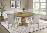 Florence  Round Dining Table Set Rustic Honey