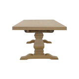 Florence Double Pedestal Dining Table Rustic Smoke