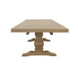 Florence Double Pedestal Dining Table Rustic Smoke