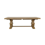 Florence Double Pedestal Dining Table Rustic Smoke