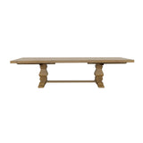 Florence Double Pedestal Dining Table Rustic Smoke