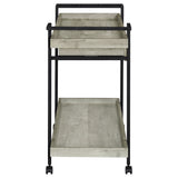 Ventura 2-tier Bar Cart with Storage Drawer Grey Driftwood