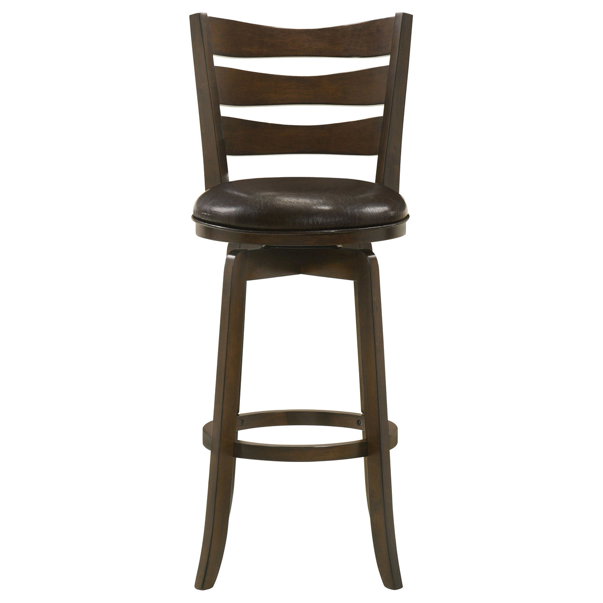 Murphy Ladder Back Counter Height Swivel Bar Stool Dark Cherry and Brown