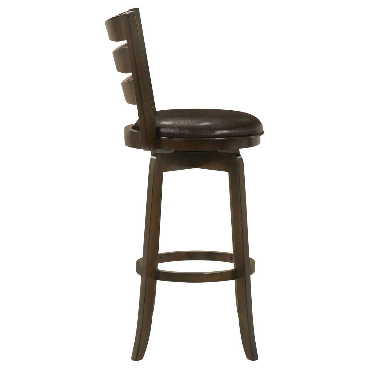 Murphy Ladder Back Counter Height Swivel Bar Stool Dark Cherry and Brown