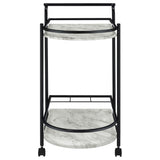 Desiree 2-tier Bar Cart with Casters Black